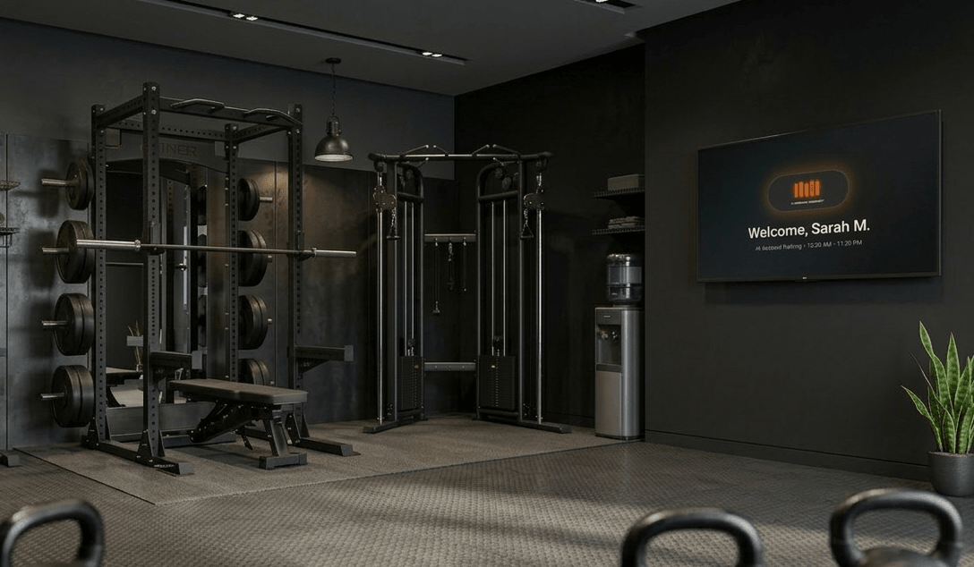 Private gym interior